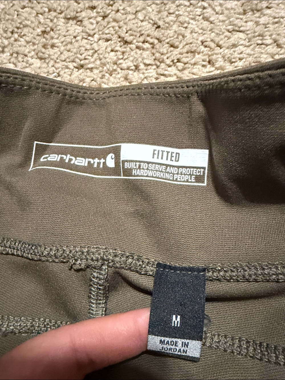 Carhartt Fitted Pull On Utility Pants Green Medium Work - Picture 5 of 7
